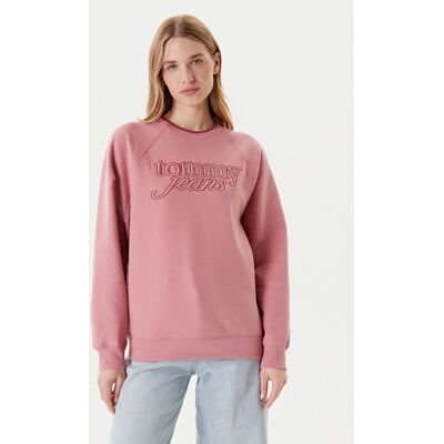 Tommy Jeans Bluza Script DW0DW21196 Różowy Regular Fit M Różowy Damskie Tommy Jeans Bluza Script DW0DW21196 Różowy Regular Fit M Różowy Damskie