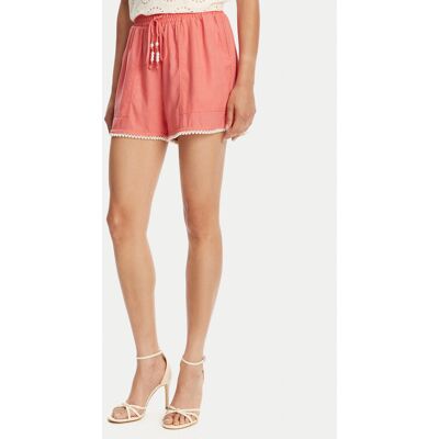 TWINSET Szorty materiałowe 251LM2QGG Koralowy Regular Fit L Koralowy Damskie TWINSET Szorty materiałowe 251LM2QGG Koralowy Regular Fit L Koralowy Damskie