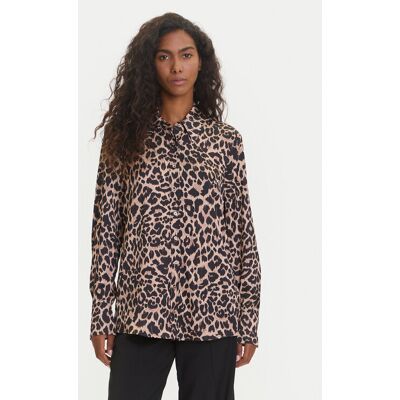 Guess Koszula W5YH03 WF1T2 Brązowy Regular Fit XS Brązowy Damskie Guess Koszula W5YH03 WF1T2 Brązowy Regular Fit XS Brązowy Damskie