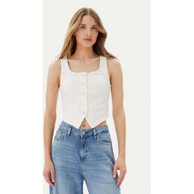 Vero Moda Kamizelka Wild Alinia 10323777 Biały Slim Fit M Biały Damskie Vero Moda Kamizelka Wild Alinia 10323777 Biały Slim Fit M Biały Damskie