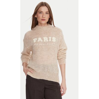 Kontatto Sweter 3M0915C Beżowy Regular Fit NOSIZE Beżowy Damskie Kontatto Sweter 3M0915C Beżowy Regular Fit NOSIZE Beżowy Damskie