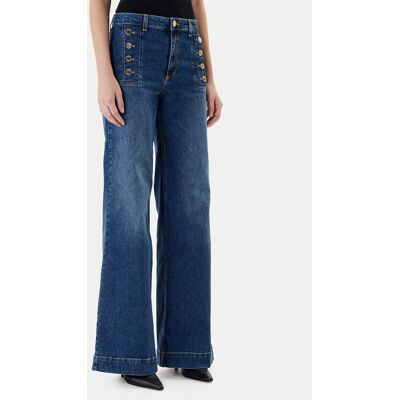 ViCOLO Jeansy DF5076 Niebieski Wide Leg XS Niebieski Damskie ViCOLO Jeansy DF5076 Niebieski Wide Leg XS Niebieski Damskie