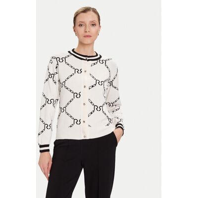 Rinascimento Kardigan CFM0012074003 Biały Regular Fit M_L Biały Damskie Rinascimento Kardigan CFM0012074003 Biały Regular Fit M_L Biały Damskie
