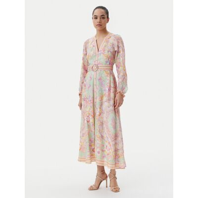 Hale Bob Sukienka letnia with linen 4ZCA612M Kolorowy Regular Fit S Kolorowy Damskie Hale Bob Sukienka letnia with linen 4ZCA612M Kolorowy Regular Fit S Kolorowy Damskie