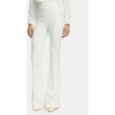 Elisabetta Franchi Spodnie materiałowe PA-184-62E2-V290 Biały Slim Fit 40 Biały Damskie Elisabetta Franchi Spodnie materiałowe PA-184-62E2-V290 Biały Slim Fit 40 Biały Damskie