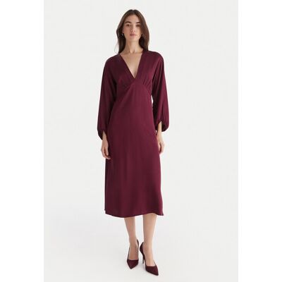 ViCOLO Sukienka koktajlowa TF0250 Bordowy Regular Fit L Bordowy Damskie ViCOLO Sukienka koktajlowa TF0250 Bordowy Regular Fit L Bordowy Damskie