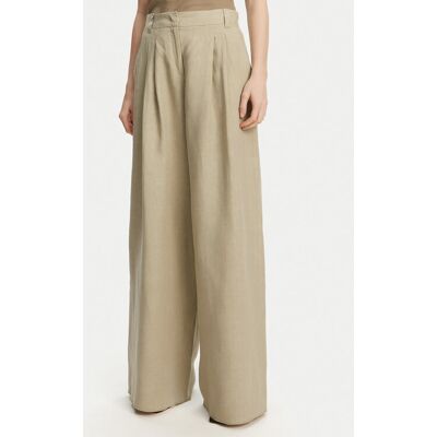 Marella Spodnie palazzo Zama 2513131132200 Khaki Regular Fit 48 Khaki Damskie Marella Spodnie palazzo Zama 2513131132200 Khaki Regular Fit 48 Khaki Damskie