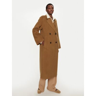IVY OAK Płaszcz wełniany Clara IO111105 Brązowy Oversize 44 Brązowy Damskie IVY OAK Płaszcz wełniany Clara IO111105 Brązowy Oversize 44 Brązowy Damskie