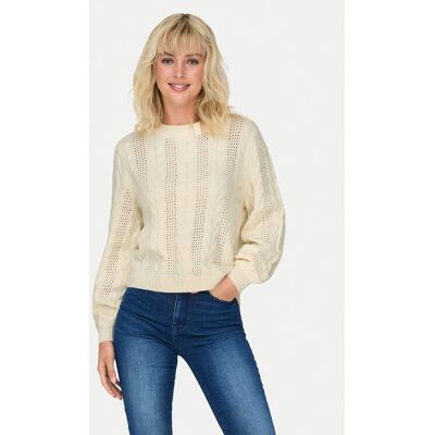 ONLY Sweter Rubina 15317515 Beżowy Regular Fit M Beżowy Damskie ONLY Sweter Rubina 15317515 Beżowy Regular Fit M Beżowy Damskie