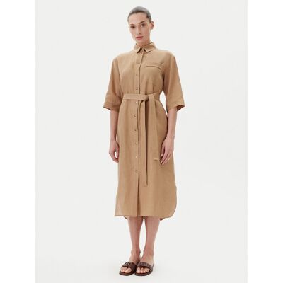 Max Mara Leisure Sukienka koszulowa Salute 2516221028 Brązowy Regular Fit 44 Brązowy Damskie Max Mara Leisure Sukienka koszulowa Salute 2516221028 Brązowy Regular Fit 44 Brązowy Damskie