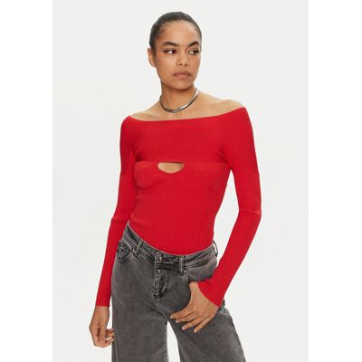 PINKO Sweter Amaranto 102799 A170 Czerwony Slim Fit M Czerwony Damskie PINKO Sweter Amaranto 102799 A170 Czerwony Slim Fit M Czerwony Damskie
