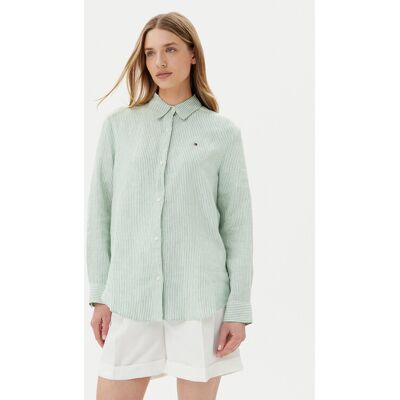 Tommy Hilfiger Koszula WW0WW44679 Zielony Regular Fit 36 Zielony Damskie Tommy Hilfiger Koszula WW0WW44679 Zielony Regular Fit 36 Zielony Damskie