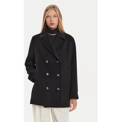 Calvin Klein Płaszcz wełniany K20K207699 Czarny Regular Fit 38 Czarny Damskie Calvin Klein Płaszcz wełniany K20K207699 Czarny Regular Fit 38 Czarny Damskie