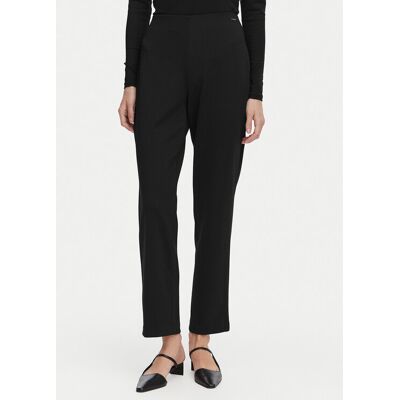 Calvin Klein Spodnie materiałowe LV044F659G Czarny Straight Fit XXS Czarny Damskie Calvin Klein Spodnie materiałowe LV044F659G Czarny Straight Fit XXS Czarny Damskie