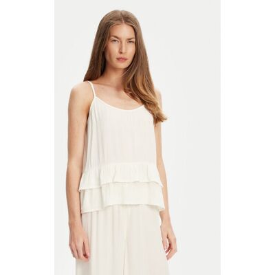 United Colors Of Benetton Top 4VW95H00B Écru Relaxed Fit L Kremowy Damskie United Colors Of Benetton Top 4VW95H00B Écru Relaxed Fit L Kremowy Damskie