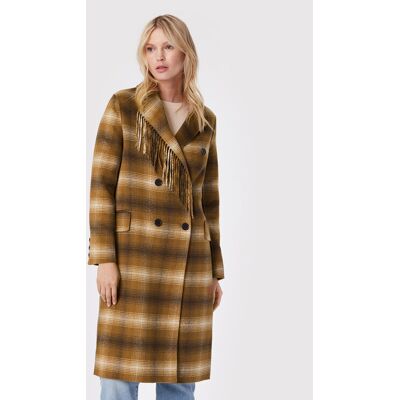 TWINSET Płaszcz wełniany 222TP2190 Brązowy Regular Fit 42 Brązowy Damskie TWINSET Płaszcz wełniany 222TP2190 Brązowy Regular Fit 42 Brązowy Damskie