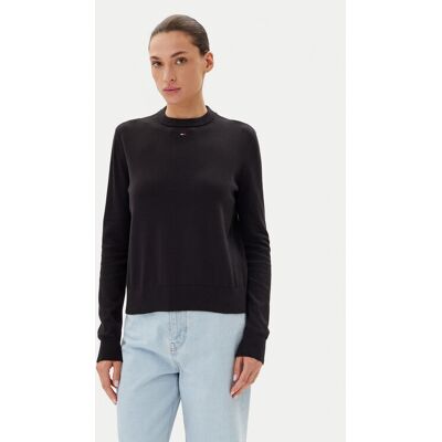 Tommy Jeans Sweter Essential DW0DW20159 Czarny Regular Fit XXS Czarny Damskie Tommy Jeans Sweter Essential DW0DW20159 Czarny Regular Fit XXS Czarny Damskie