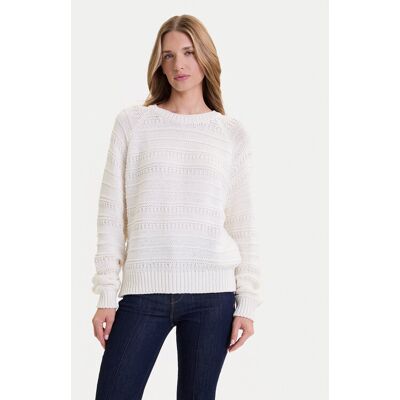 Mustang Sweter Silas 1016782 Écru Regular Fit XL Kremowy Damskie Mustang Sweter Silas 1016782 Écru Regular Fit XL Kremowy Damskie