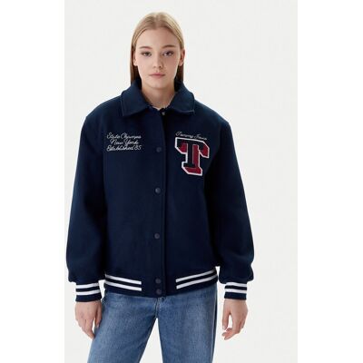 Tommy Jeans Kurtka bomber Varsity DW0DW22051 Granatowy Relaxed Fit XS Granatowy Damskie Tommy Jeans Kurtka bomber Varsity DW0DW22051 Granatowy Relaxed Fit XS Granatowy Damskie