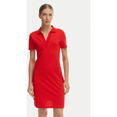 Tommy Hilfiger Sukienka codzienna WW0WW42567 Pomarańczowy Slim Fit XL Pomarańczowy Damskie Tommy Hilfiger Sukienka codzienna WW0WW42567 Pomarańczowy Slim Fit XL Pomarańczowy Damskie