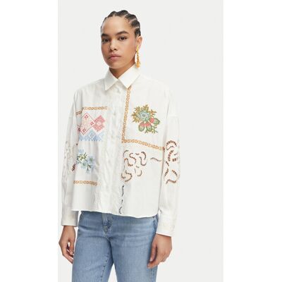 Weekend Max Mara Koszula Fonte 2615111022 Kremowy Relaxed Fit 40 Kremowy Damskie Weekend Max Mara Koszula Fonte 2615111022 Kremowy Relaxed Fit 40 Kremowy Damskie