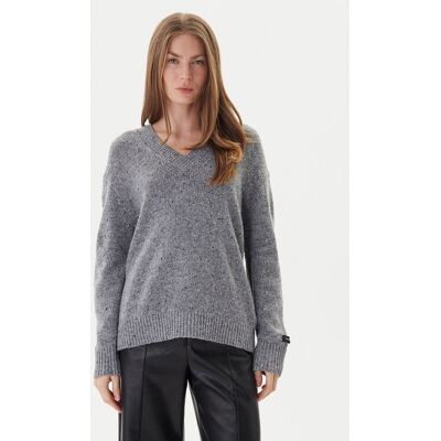 Calvin Klein Jeans Sweter Chunky LV044D328G Szary Regular Fit XS Szary Damskie Calvin Klein Jeans Sweter Chunky LV044D328G Szary Regular Fit XS Szary Damskie