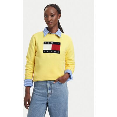 Tommy Jeans Bluza Flag DW0DW22564 Żółty jasny Regular Fit XS Żółty jasny Damskie Tommy Jeans Bluza Flag DW0DW22564 Żółty jasny Regular Fit XS Żółty jasny Damskie