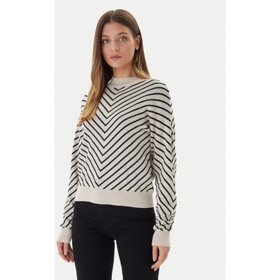 Vero Moda Sweter Capricorn 10331893 Beżowy Regular Fit XL Beżowy Damskie Vero Moda Sweter Capricorn 10331893 Beżowy Regular Fit XL Beżowy Damskie