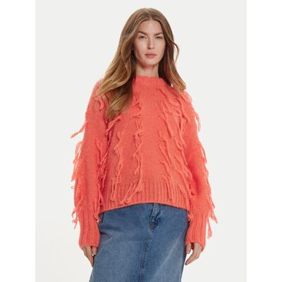 ViCOLO Sweter 33050S Pomarańczowy Regular Fit NOSIZE Pomarańczowy Damskie ViCOLO Sweter 33050S Pomarańczowy Regular Fit NOSIZE Pomarańczowy Damskie