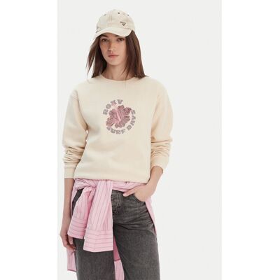 Roxy Bluza Surf Stoked Crew Brushed Vint ERJFT05018 Écru Regular Fit M Kremowy Damskie Roxy Bluza Surf Stoked Crew Brushed Vint ERJFT05018 Écru Regular Fit M Kremowy Damskie