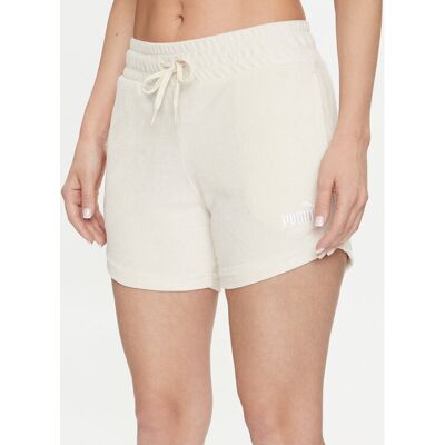 Puma Szorty sportowe Ess Elevated 677946 Écru Regular Fit XS Kremowy Damskie Puma Szorty sportowe Ess Elevated 677946 Écru Regular Fit XS Kremowy Damskie