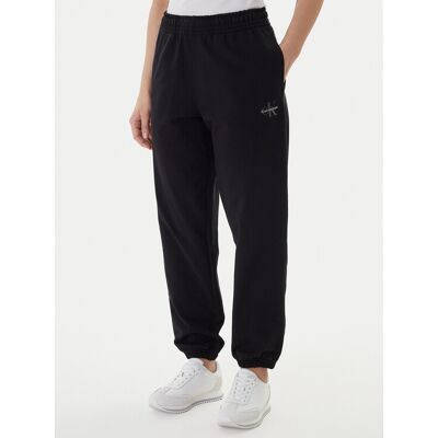 Calvin Klein Jeans Spodnie dresowe Foil Monologo LV047E826G Czarny Regular Fit XS Czarny Damskie Calvin Klein Jeans Spodnie dresowe Foil Monologo LV047E826G Czarny Regular Fit XS Czarny Damskie