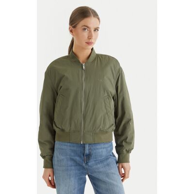 Calvin Klein Jeans Kurtka bomber Essential LV047F505G Zielony Regular Fit XS Zielony Damskie Calvin Klein Jeans Kurtka bomber Essential LV047F505G Zielony Regular Fit XS Zielony Damskie