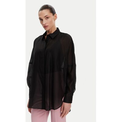 ACCESS FASHION Koszula 53-7068-104 Czarny Loose Fit S_M Czarny Damskie ACCESS FASHION Koszula 53-7068-104 Czarny Loose Fit S_M Czarny Damskie