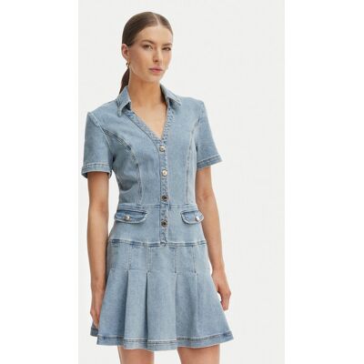 Morgan Sukienka jeansowa 251-RTALA Błękitny Slim Fit 34 Niebieski jasny Damskie Morgan Sukienka jeansowa 251-RTALA Błękitny Slim Fit 34 Niebieski jasny Damskie
