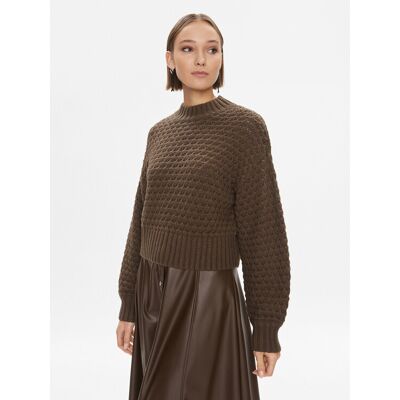 Noisy May Sweter 27028402 Brązowy Regular Fit M Brązowy Damskie Noisy May Sweter 27028402 Brązowy Regular Fit M Brązowy Damskie