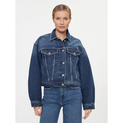 Pepe Jeans Kurtka jeansowa Turner Sparkle PL402328 Granatowy Relaxed Fit XXS Granatowy Damskie Pepe Jeans Kurtka jeansowa Turner Sparkle PL402328 Granatowy Relaxed Fit XXS Granatowy Damskie