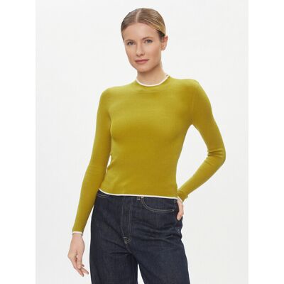 Vero Moda Sweter Flouncy 10299604 Żółty Slim Fit M Żółty Damskie Vero Moda Sweter Flouncy 10299604 Żółty Slim Fit M Żółty Damskie