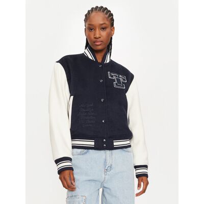 Tommy Jeans Kurtka bomber Letterman DW0DW18845 Granatowy Regular Fit M Granatowy Damskie Tommy Jeans Kurtka bomber Letterman DW0DW18845 Granatowy Regular Fit M Granatowy Damskie