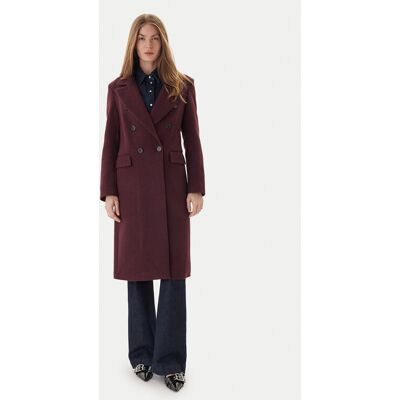 Maryley Płaszcz przejściowy MARYLEY-25IB807/01BU Bordowy Regular Fit XS Bordowy Damskie Maryley Płaszcz przejściowy MARYLEY-25IB807/01BU Bordowy Regular Fit XS Bordowy Damskie
