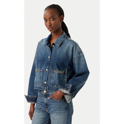 Tommy Hilfiger Kurtka jeansowa WW0WW50962 Niebieski Regular Fit XXS Niebieski Damskie Tommy Hilfiger Kurtka jeansowa WW0WW50962 Niebieski Regular Fit XXS Niebieski Damskie