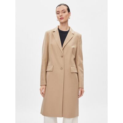 Tommy Hilfiger Płaszcz wełniany Classic WW0WW41662 Beżowy Regular Fit 40 Beżowy Damskie Tommy Hilfiger Płaszcz wełniany Classic WW0WW41662 Beżowy Regular Fit 40 Beżowy Damskie