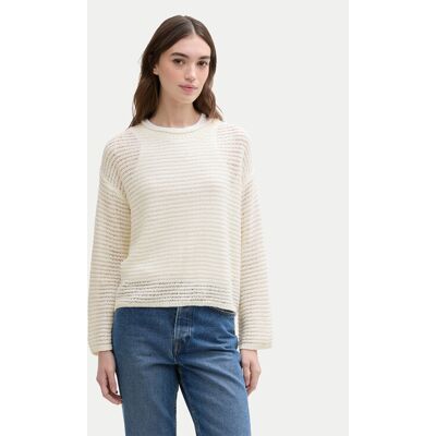Tom Tailor Denim Sweter 1045610 Écru Loose Fit M Kremowy Damskie Tom Tailor Denim Sweter 1045610 Écru Loose Fit M Kremowy Damskie