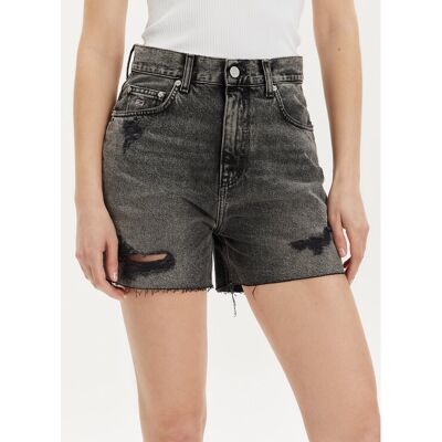 Tommy Jeans Szorty jeansowe DW0DW17652 Szary Mom Fit 32 Szary Damskie Tommy Jeans Szorty jeansowe DW0DW17652 Szary Mom Fit 32 Szary Damskie