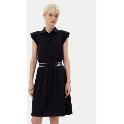 KARL LAGERFELD Sukienka codzienna A2W13038 Czarny Regular Fit XS Czarny Damskie KARL LAGERFELD Sukienka codzienna A2W13038 Czarny Regular Fit XS Czarny Damskie