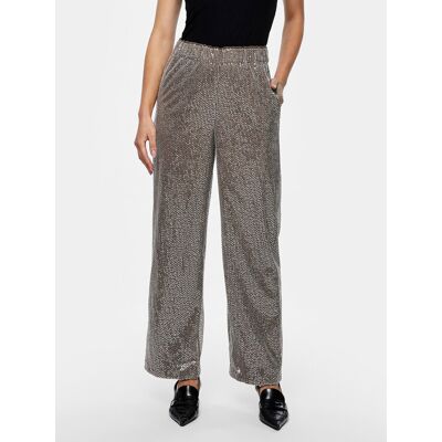 YAS Spodnie materiałowe 26032755 Srebrny Regular Fit M Srebrny Damskie YAS Spodnie materiałowe 26032755 Srebrny Regular Fit M Srebrny Damskie