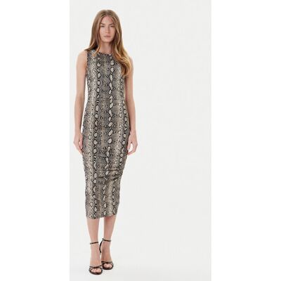 MICHAEL Michael Kors Sukienka koktajlowa MT58319HMC Beżowy Slim Fit M Beżowy Damskie MICHAEL Michael Kors Sukienka koktajlowa MT58319HMC Beżowy Slim Fit M Beżowy Damskie