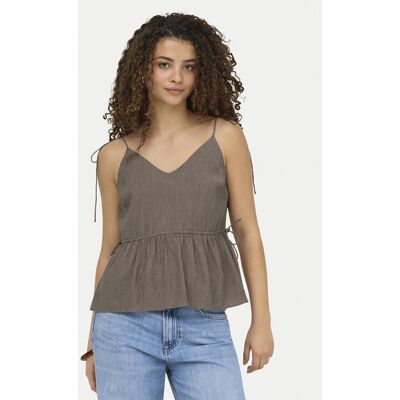 ONLY Top Nele 15370325 Beżowy ciemny Regular Fit XS Beżowy ciemny Damskie ONLY Top Nele 15370325 Beżowy ciemny Regular Fit XS Beżowy ciemny Damskie