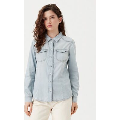 ONLY Koszula jeansowa Alexa 15315185 Błękitny Regular Fit XL Niebieski jasny Damskie ONLY Koszula jeansowa Alexa 15315185 Błękitny Regular Fit XL Niebieski jasny Damskie