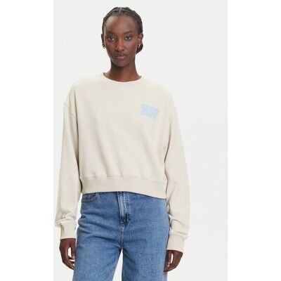 Tommy Jeans Bluza DW0DW21345 Beżowy Relaxed Fit S Beżowy Damskie Tommy Jeans Bluza DW0DW21345 Beżowy Relaxed Fit S Beżowy Damskie